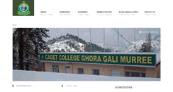 Desktop Screenshot of cadetcollegeghoragali.edu.pk